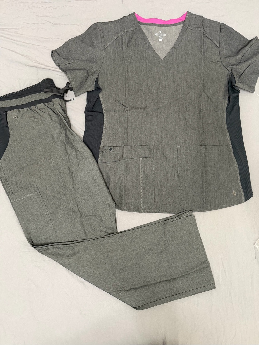 Med Couture Touch Scrub Set in Slate Size XL Brand New with Tags